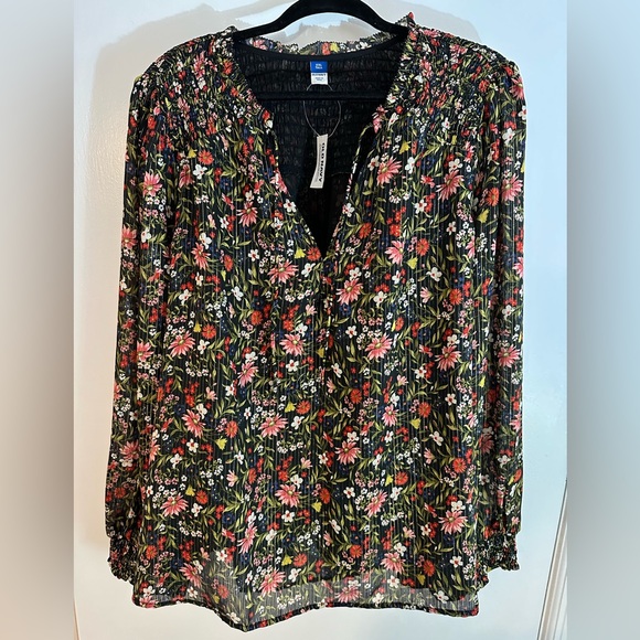 Old Navy Floral Blouse XXL Tall - Picture 1 of 4